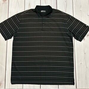 Nike Golf men's black polo with white strips in EUC Size XL